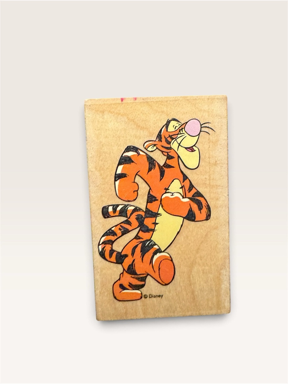 Disney Tigger Wooden Toy Block - Orange, Yellow, Black, Pink